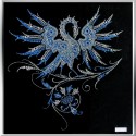 Картина из кристаллов сваровски Синяя птица малая