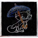 Картина из страз сваровски Кошечка с зонтом