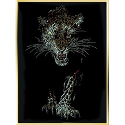 Картина из страз сваровски Леопард