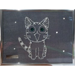 Картина из кристаллов сваровски Полосатик (котёнок)