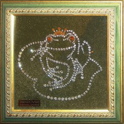 Картина из кристаллов сваровски Лягушка 