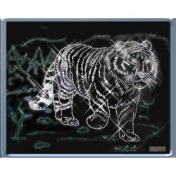 Картина из кристаллов сваровски Амурский тигр